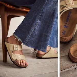 Arizona Birkenstock Almond Suede